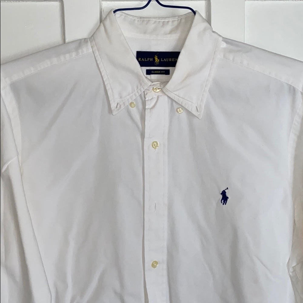 White Ralph Lauren Button Down Shirt